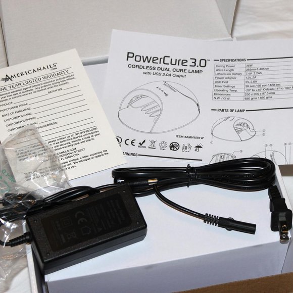 AMERICANAILS PROFESSIONAL UltraCure 54W CORDLESS DUAL CURE LAMP W/COOLING FAN - Picture 4 of 11